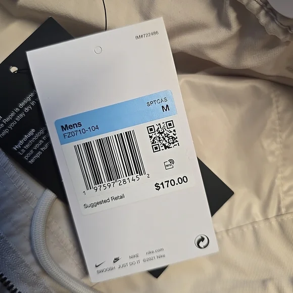 Nike Tech Nylon Repel Mens Medium Brand New